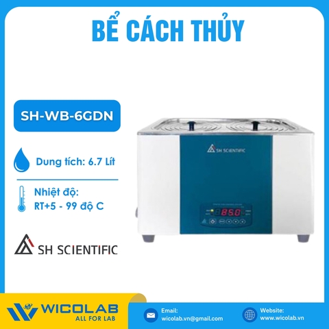 Bể Cách Thuỷ SH Scientific Hàn Quốc SH-WB-6GDN | 6 Lít - Hiện Số