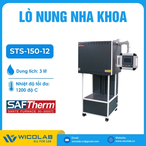 Lò Nung Nha Khoa 1200 Độ C Saftherm - Trung Quốc STS-150-12 | 3 Lít