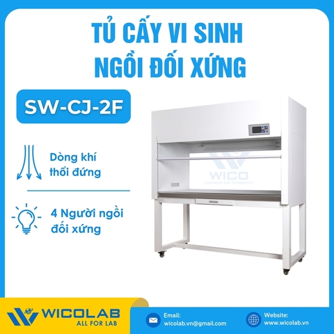 Tủ Cấy Vi Sinh 4 Người Ngồi Đối Diện Trung Quốc SW-CJ-2F | Kiểu Thổi Đứng