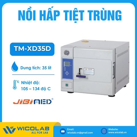Nồi Hấp Sấy Tiệt Trùng 35 Lít Để Bàn Hiện Số Jibimed TM-XD35D
