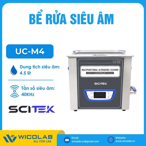 Bể Rửa Siêu Âm 4.5 Lít Scitek UC-M4 | Màn Hình LCD