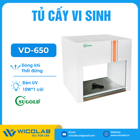 Tủ Cấy Vi Sinh Để Bàn Sugold VD-650 | Thổi Đứng