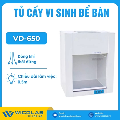 Tủ Cấy Vi Sinh Để Bàn Trung Quốc VD-650 | Kiểu Thổi Đứng