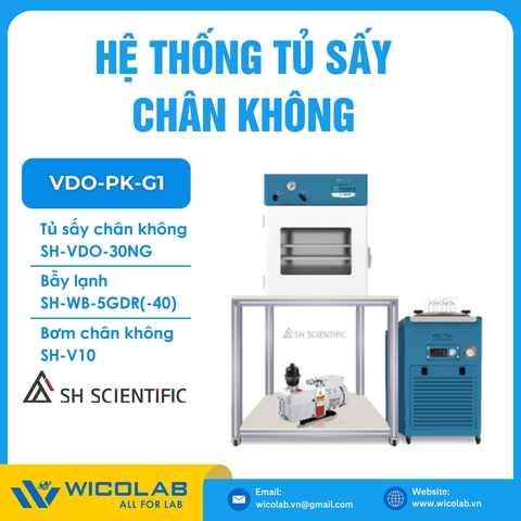 Hệ Thống Tủ Sấy Chân Không 250 Độ C SH Scientific Hàn Quốc VDO-PK-G1 | 24 Lít