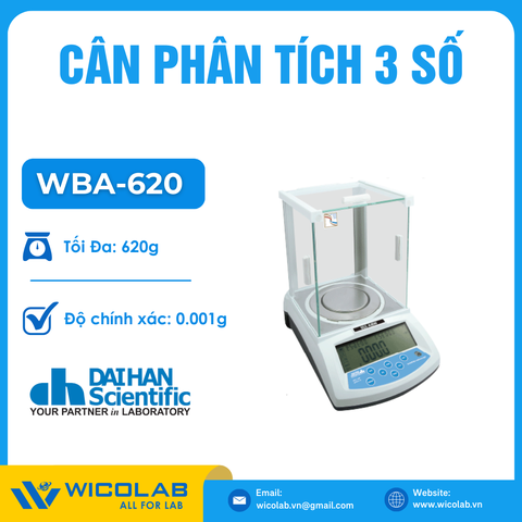 Cân Kỹ Thuật 3 Số Daihan Hàn Quốc WBA-620 | 620g/0.001g