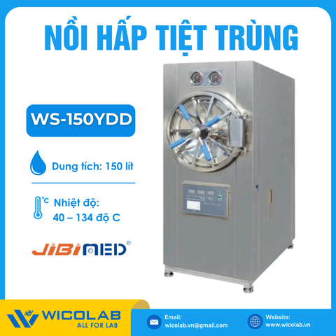 Nồi Hấp Tiệt Trùng Jibimed 150 Lít Nằm Ngang  WS-150YDD - Có In Dữ Liệu