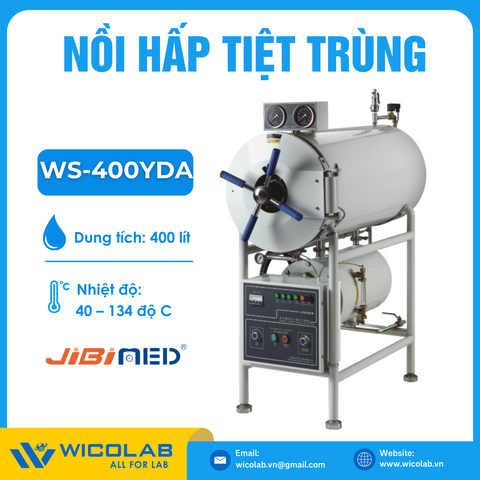 Nồi Hấp Tiệt Trùng 400 Lít Nằm Ngang Jibimed WS-400YDA