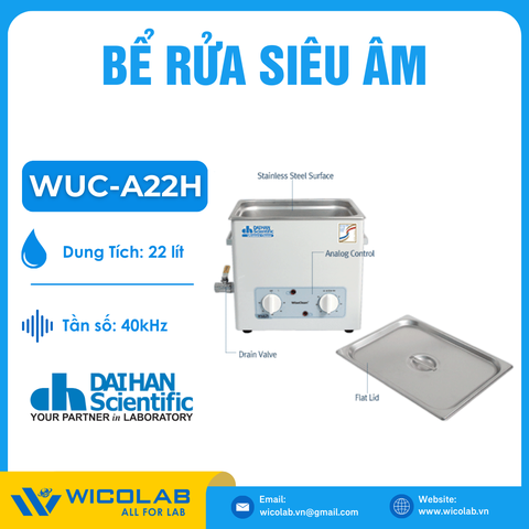Bể Rửa Siêu Âm Daihan Hàn Quốc WUC-A22H | 22 Lít - Kiểu Cơ