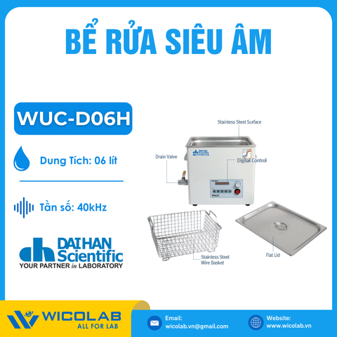 Bể Rửa Siêu Âm Daihan Hàn Quốc WUC-D06H | 6 Lít - Kiểu Hiện Số