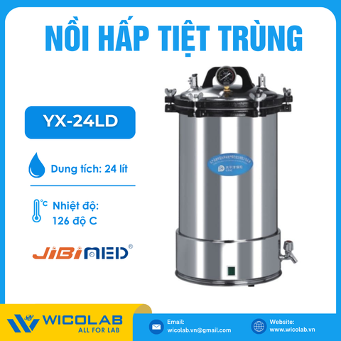 Nồi Hấp Tiệt Trùng 24 Lít Để Bàn Jibimed YX-24LD