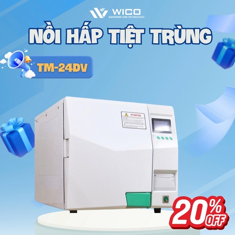 Nồi Hấp Tiệt Trùng Để Bàn 24 Lít Jibimed TM-24DV | Class B