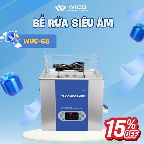 Bể Rửa Siêu Âm 6.8 Lít Jiayuanda WUC-68 ⭐ Màn Hình LCD