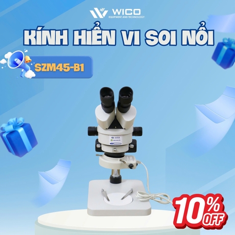 Kính Hiển Vi Soi Nổi Trung Quốc Zoom Liên Tục 7-45 Lần SZM45-B1