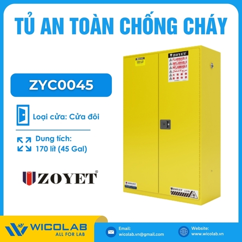 Tủ Đựng Hóa Chất An Toàn Chống Cháy Zoyet - Trung Quốc ZYC0045 | 170 Lít