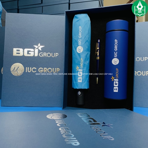 Gift Set Bình – Bút – Dù In Logo | Bộ Quà Tặng Doanh Nghiệp Cao Cấp, Ý Nghĩa
