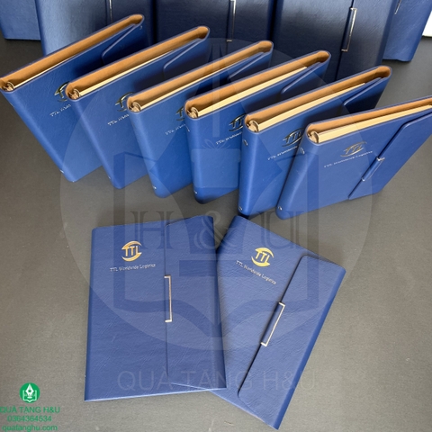 Quà Tặng Sổ Tay Bìa Da Dập Logo Sang Trọng – Ý Nghĩa