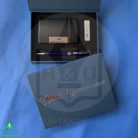 Set Quà Tặng In Logo USB – Hộp Name Card – Bút Ký Kèm Hộp Quà Và Túi Đựng