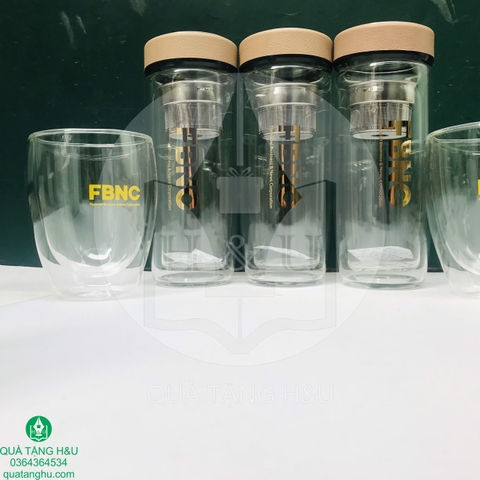 Bộ Giftset Thủy Tinh Sang Trọng In Logo Làm Quà Tặng Doanh Nghiệp