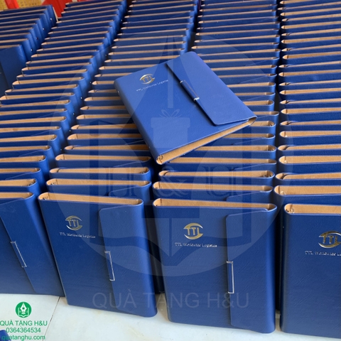 Quà Tặng Sổ Tay Bìa Da Dập Logo Sang Trọng – Ý Nghĩa