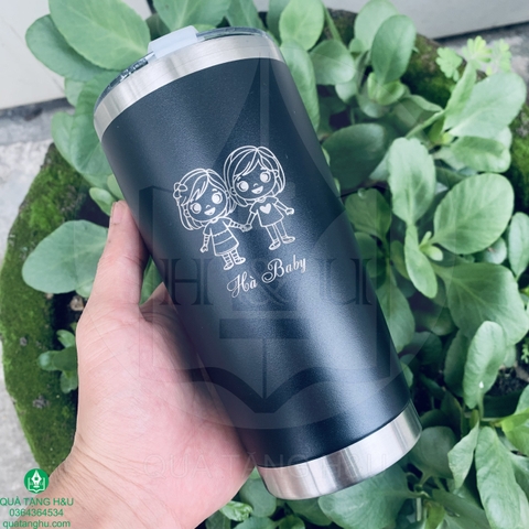Ly Giữ Nhiệt 600ml – Khắc Phác Hoạ Cực Xinh, Món Quà Siêu Dễ Thương  Và Ý Nghĩa