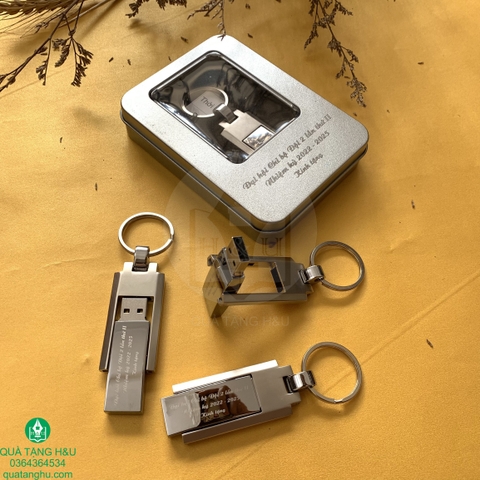 Quà Tặng Đại Hội Chi Bộ – USB Và Hộp Đựng Kim Loại Khắc Theo Yêu Cầu