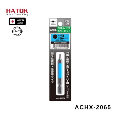 Mũi vít đầu lục giác 2mm Anex ACHX-2065 Nhật Bản
