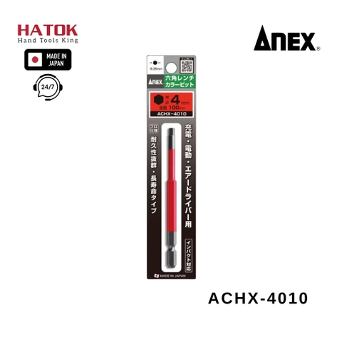 Mũi vít lục giác 4mm ANEX ACHX-4010 Nhật Bản