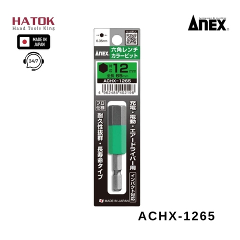 Mũi vít đầu lục giác 12mm ANEX ACHX-1265 Nhật Bản