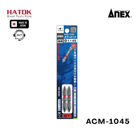 Vỉ 2 mũi vít 2 đầu ANEX ACM-1045 Nhật Bản