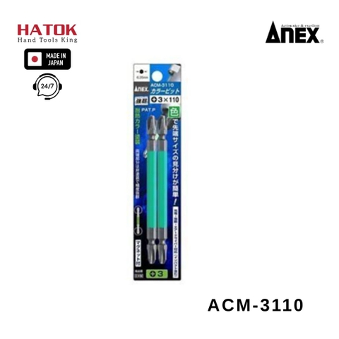 Vỉ 2 mũi vít 2 đầu ANEX ACM-3110 Nhật Bản