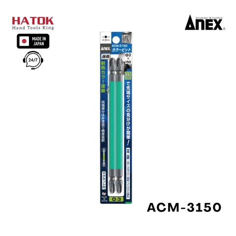 Vỉ 2 mũi vít 2 đầu ANEX ACM-3150 Nhật Bản
