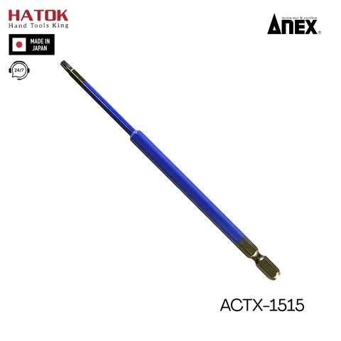 Vỉ 1 mũi vít đầu hoa thị T15 ACTX-1515 Anex Nhật Bản