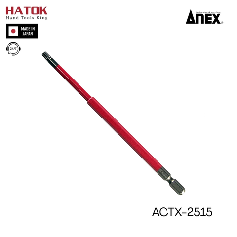 Vỉ 1 mũi vít đầu hoa thị T25 ACTX-2515 Anex Nhật Bản