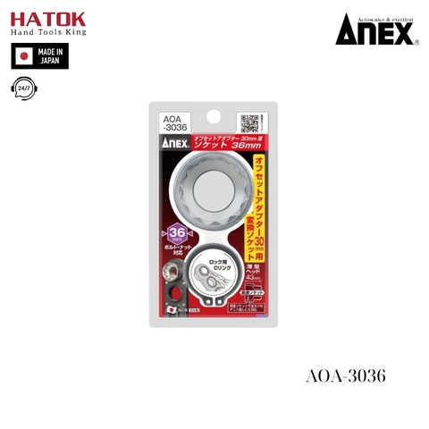 Đầu tuýp vặn ốc 36mm Anex AOA-3036 Nhật Bản