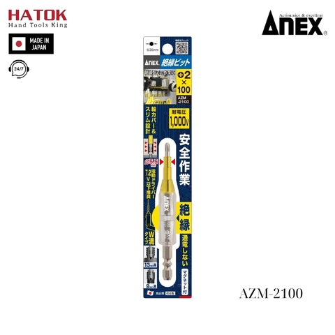 Mũi vít cách điện 1000V Anex AZM-2100 Nhật Bản