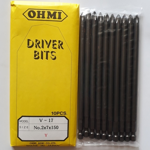 Đầu vặn ốc vít OHMI V-17 No.2x7x150Y