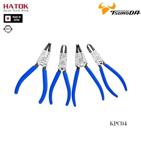 Bộ 4 cây kìm phe mũi cong Tsunoda KPC04 Nhật Bản