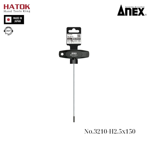 Tô vít lục giác tay cầm chữ T Anex No.3210-H2.5x150 Nhật Bản
