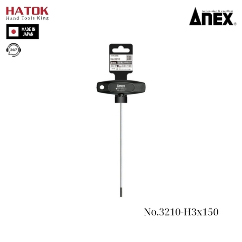 Tô vít lục giác tay cầm chữ T Anex No.3210-H3x150 Nhật Bản