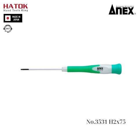 Tô vít lục giác mini Anex No.3531 H2x75 Nhật Bản