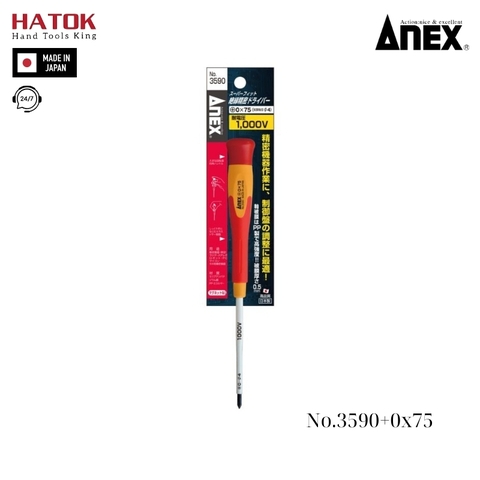 Tô vít cách điện điện tử Anex No.3590+0x75 Nhật Bản