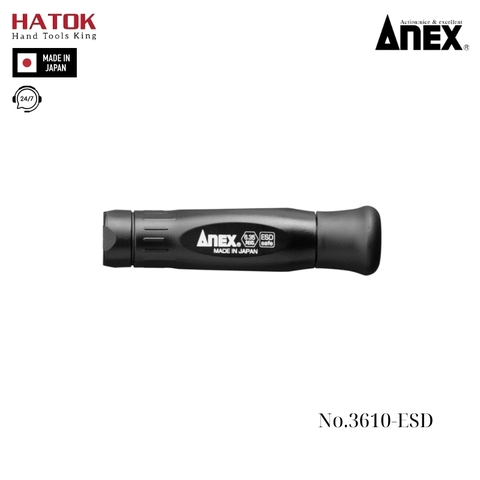 Tay cầm điện tử chống tĩnh điện lắp vừa vít 6.35mm Anex No.3610-ESD Nhật Bản