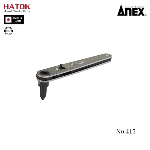 Bộ tay vặn và mũi vít dùng trong góc hẹp Anex No.415 Nhật Bản