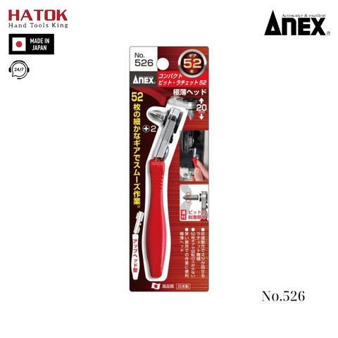 Tay vặn tự động bắt góc hẹp (loại cong) Anex No.526 Nhật Bản