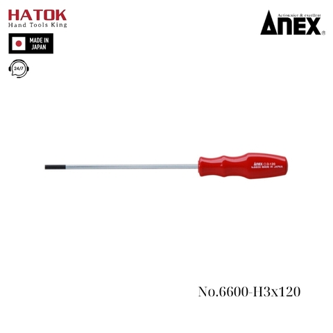Tô vít lục giác Anex No.6600-H3x120 Nhật Bản