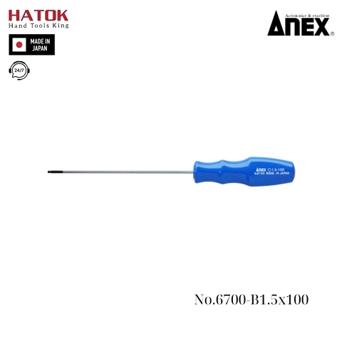 Tô vít lục giác đầu bi Anex No.6700-B1.5x100 Nhật Bản