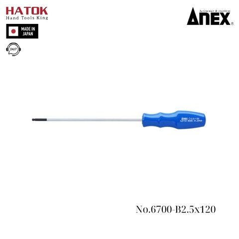Tô vít lục giác đầu bi Anex No.6700-B2.5x120 Nhật Bản