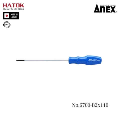 Tô vít lục giác đầu bi Anex No.6700-B2x110 Nhật Bản