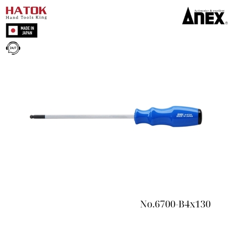 Tô vít lục giác đầu bi Anex No.6700-B4x130 Nhật Bản