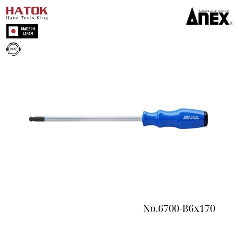 Tô vít lục giác đầu bi Anex No.6700-B6x170 Nhật Bản
